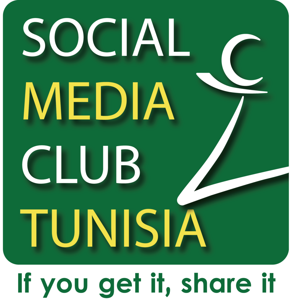 Logo du Social Media Club Tunisia avec un design vert et des éléments graphiques stylisés.